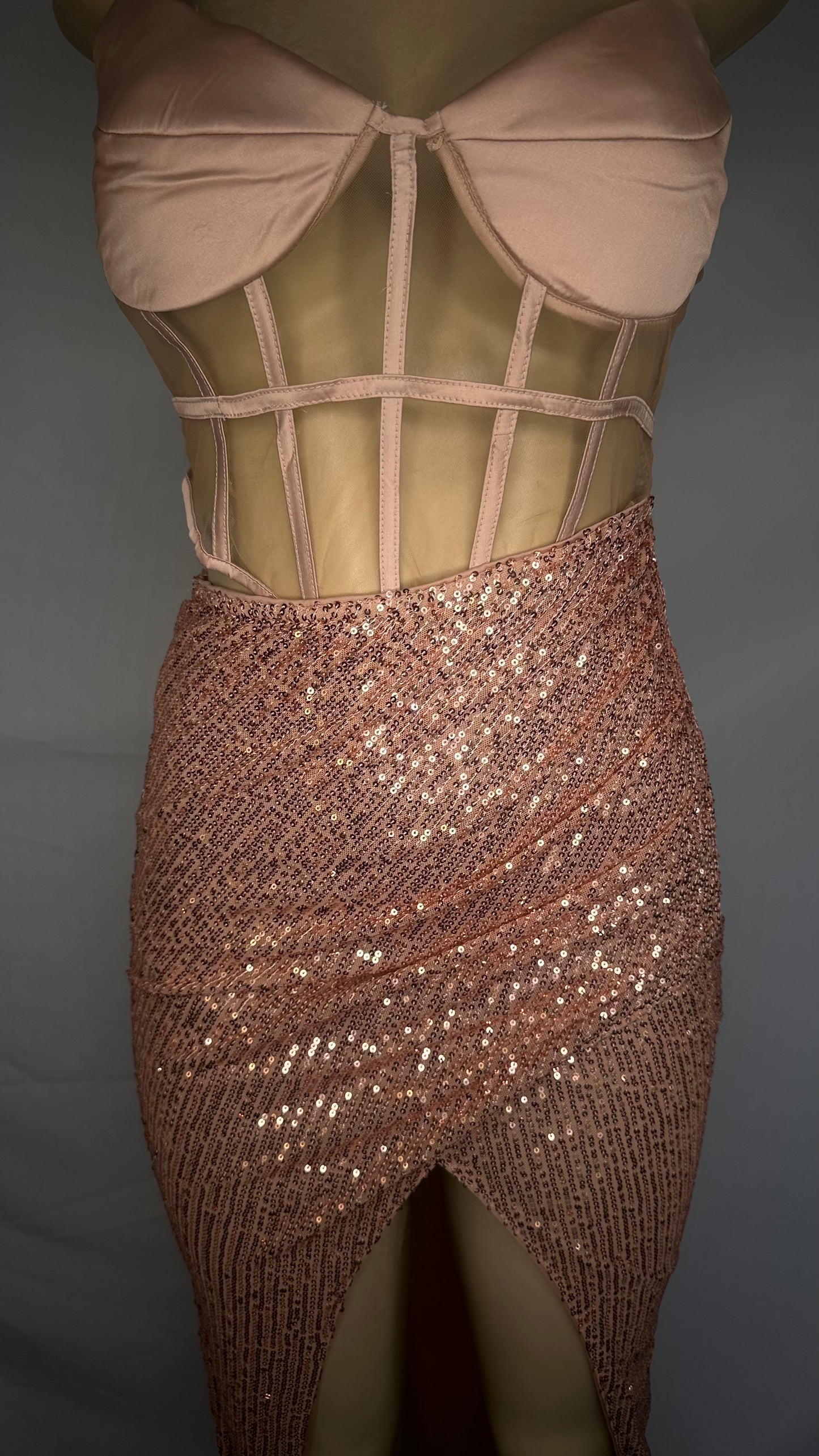 Rose Gold sexy cocktail dress