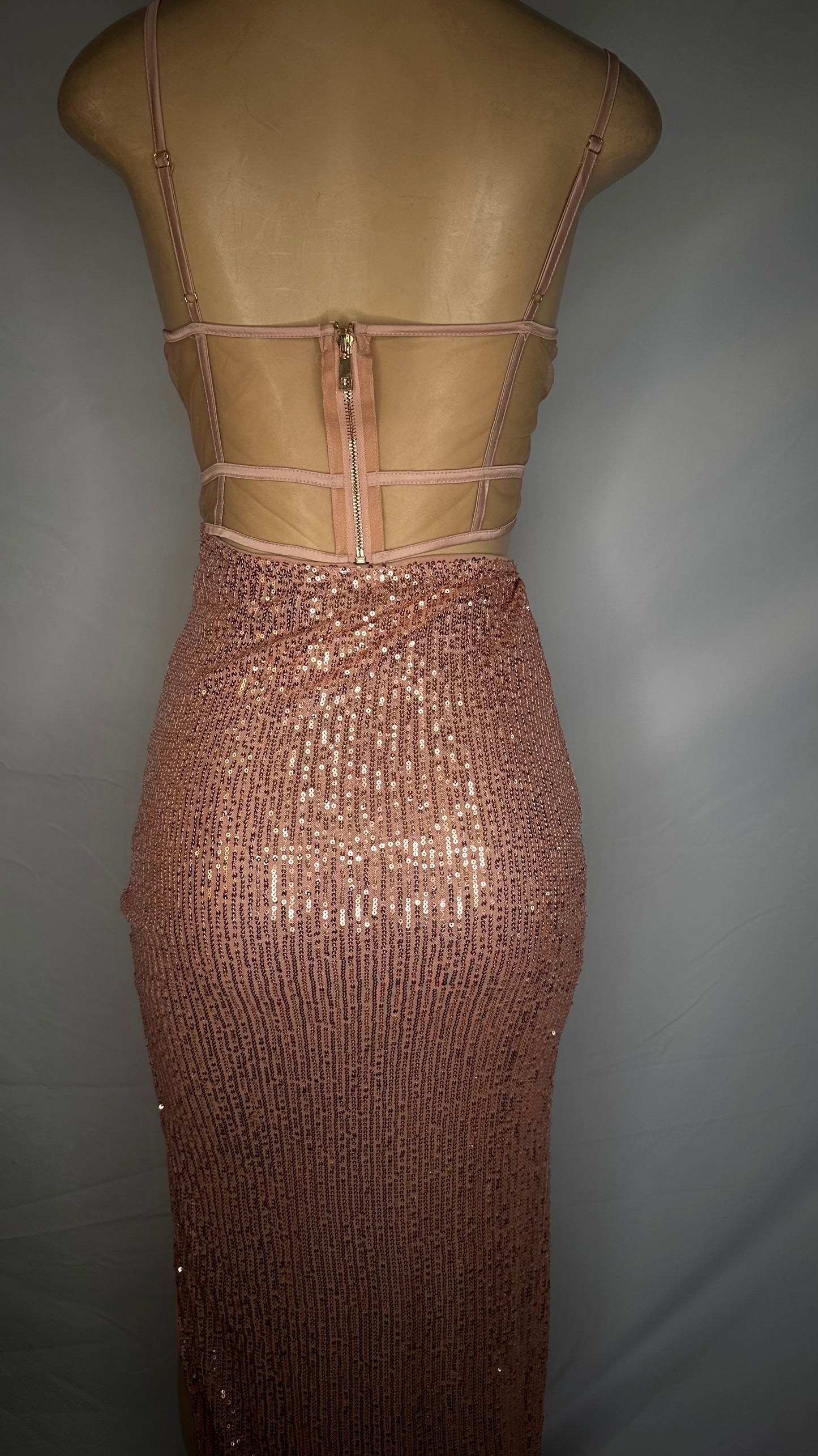 Rose Gold sexy cocktail dress