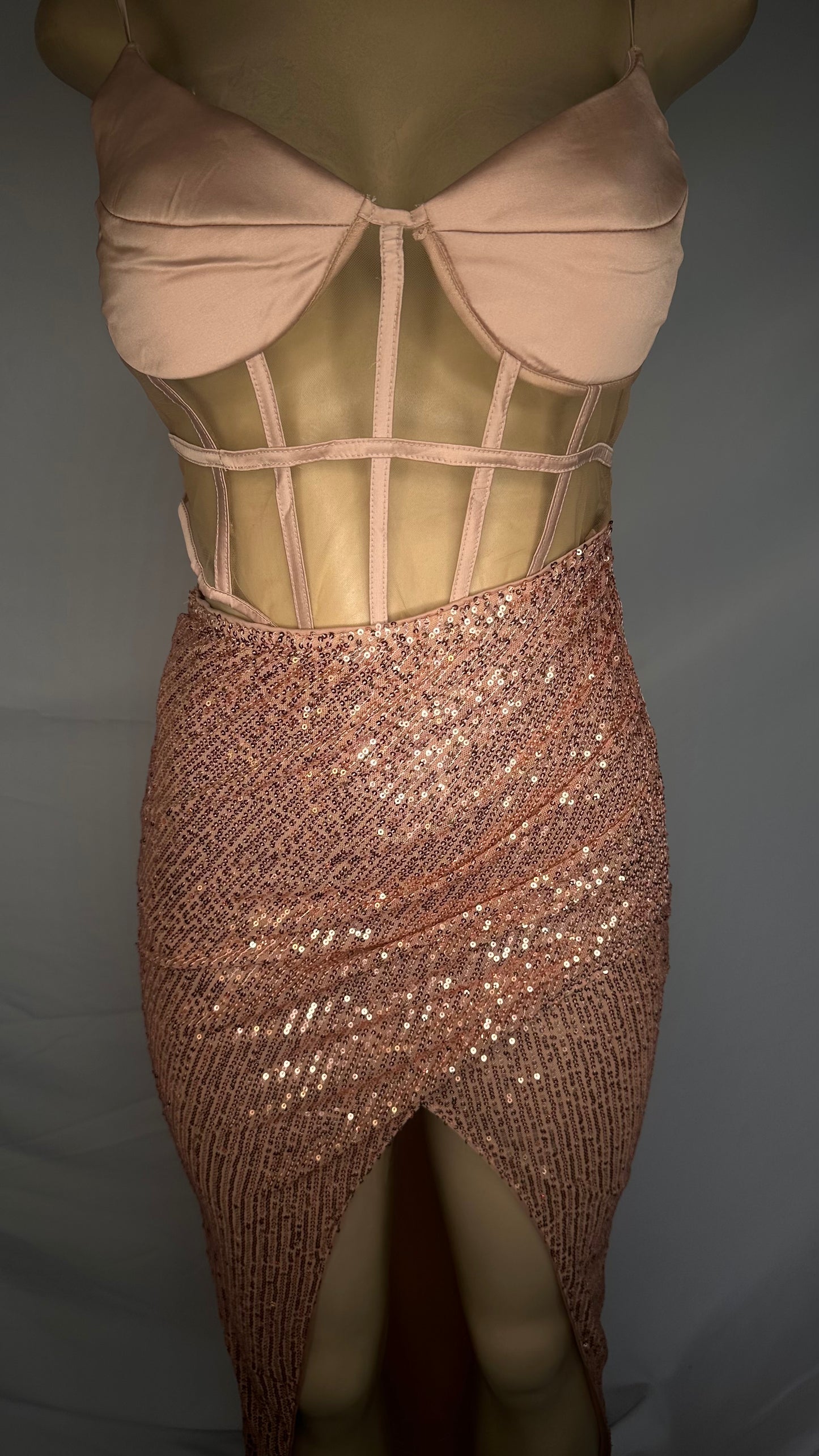 Rose Gold sexy cocktail dress